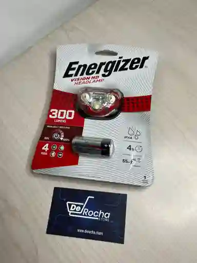 Linterna Manos Libres 300 Lumens Energizer X 1 Und + Bateria