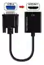 Adaptador Vga A Hdmi + Audio, Convertidor Para Pc Y Portátil