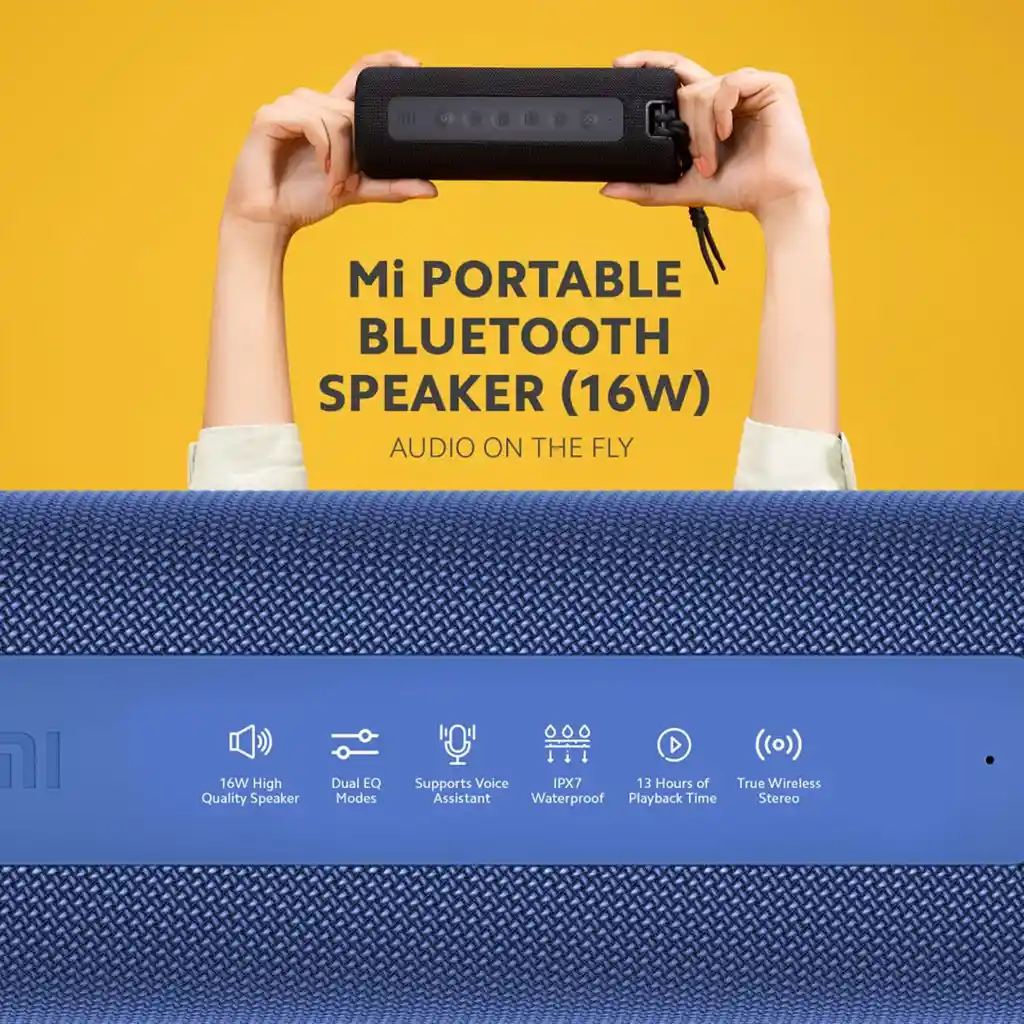 Xiaomi Parlante Bluetooth Portablemi Speaker, Impermeable Negro