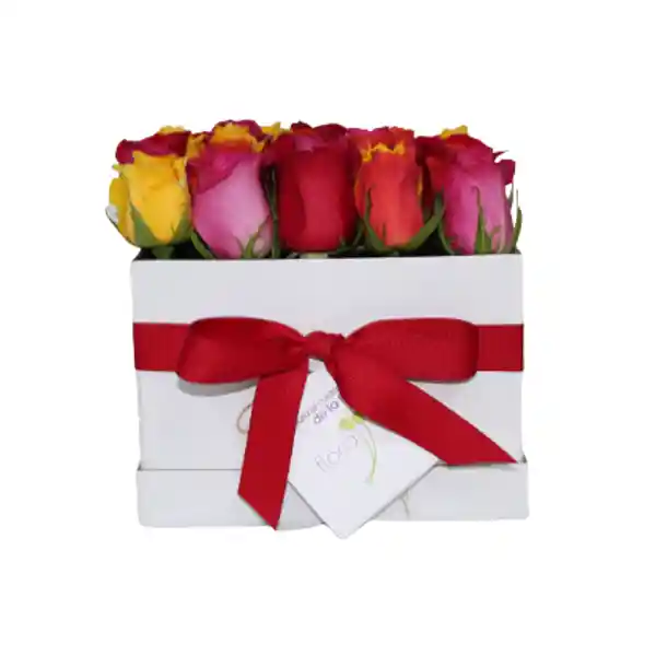 Flores Y Rosas : 25 Rosas Surtidas En Caja