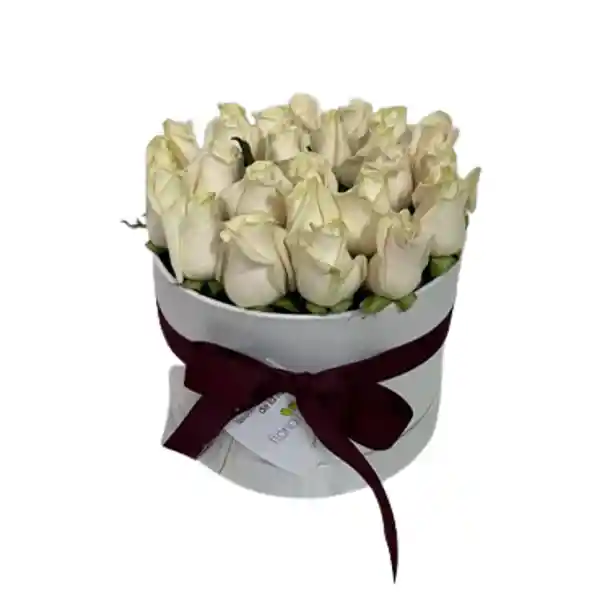 Flores Y Rosas : Sombrerera 20 Rosas Blanca