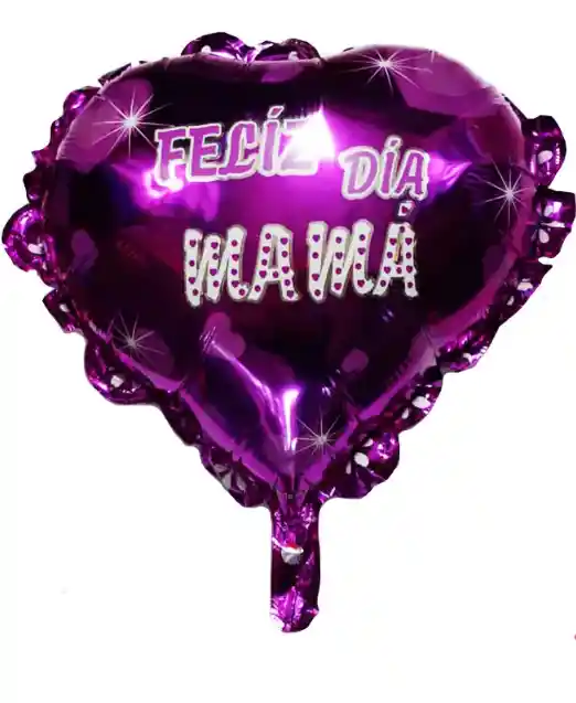 Globo Metalizado Feliz Dia Mama Morado