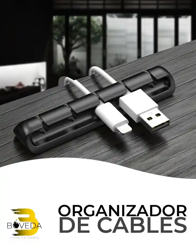 Organizador De Cables De Escritorio Pack 5