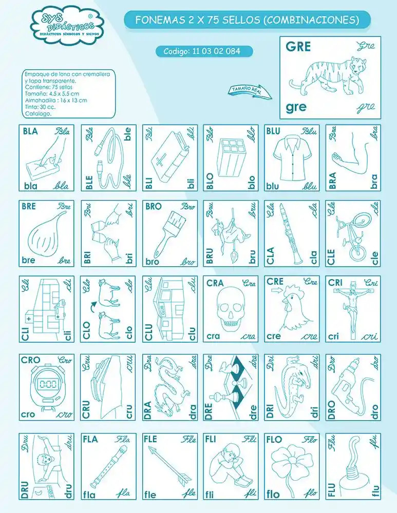 Sellos Fonemas 2 X75 - Sys Didácticos