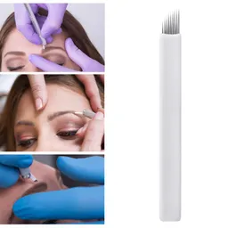 5 Agujas Plásticas De 9 Puntas Para Microblading Angulares