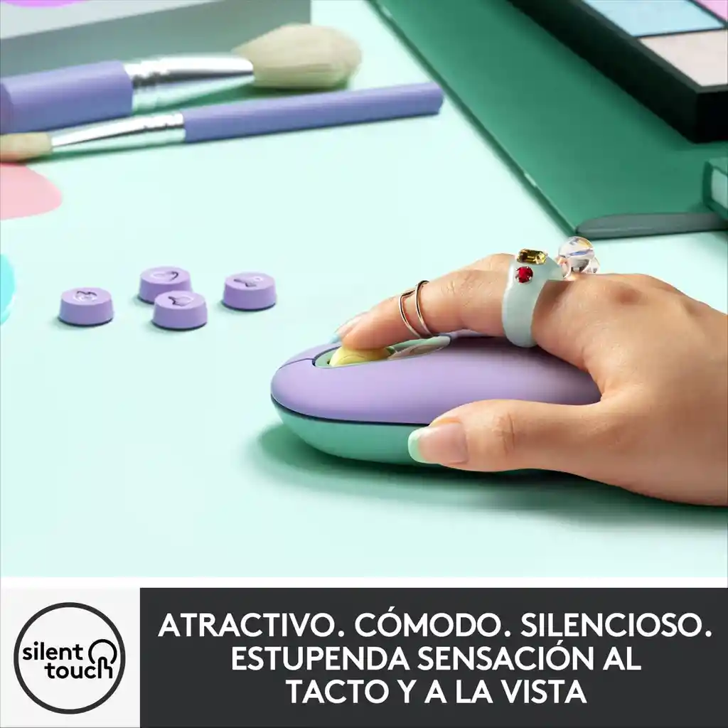 Logitech Mouse Bluetooth - Funcion Emojis Personalizable,Pop Daydream