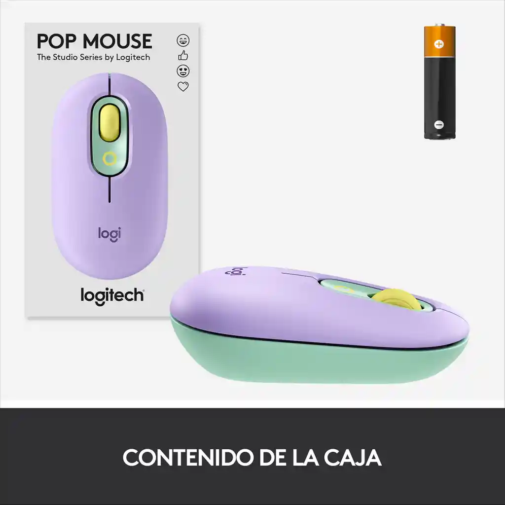 Logitech Mouse Bluetooth - Funcion Emojis Personalizable,Pop Daydream