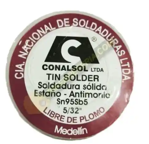 Soldadura De Estaño 95 Sb5 1 Libra 16onz