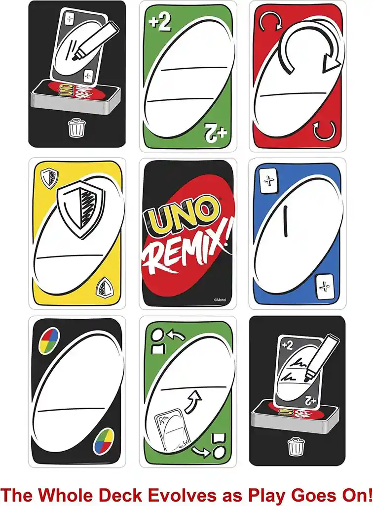 Uno Juego De Mesa Edición De Lujo Uno Remix! Familia Amigos