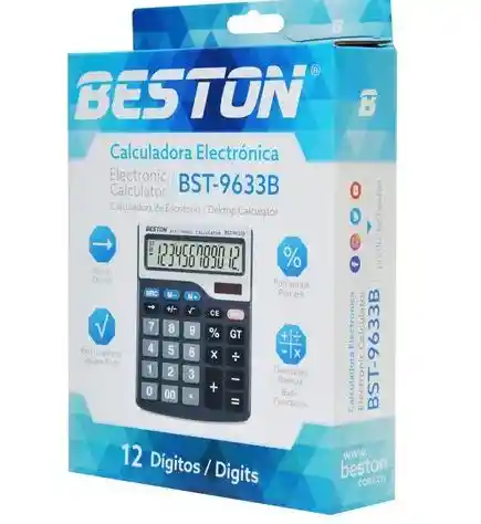 Calculadora Beston 12 Digitos Bst 9633b