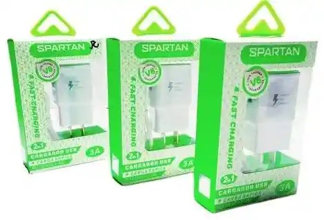 Cargador Spartan Para Celular Entrada V8 Carga Rápida