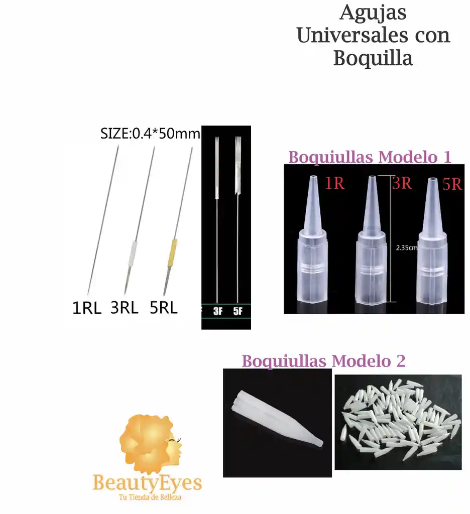 10 Agujas Universal Para Demógrafo + Boquilla 3r