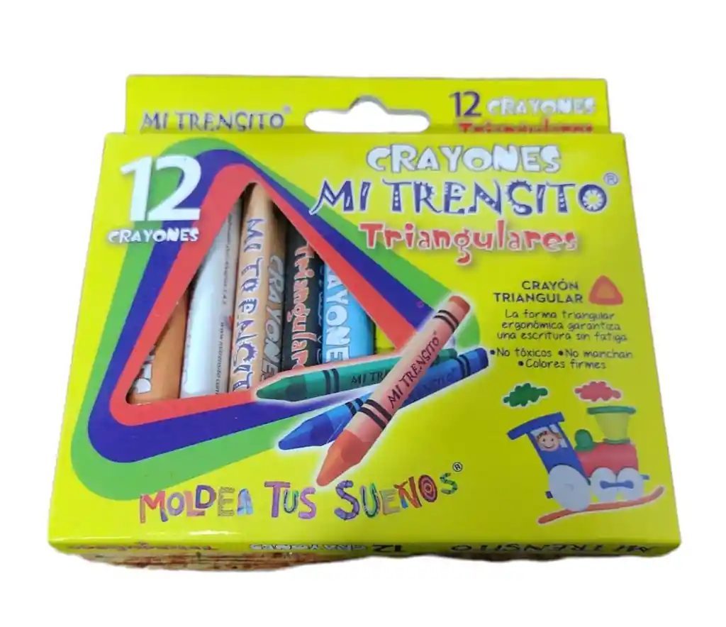 Crayones Triangulares Jumbo X 12 Und