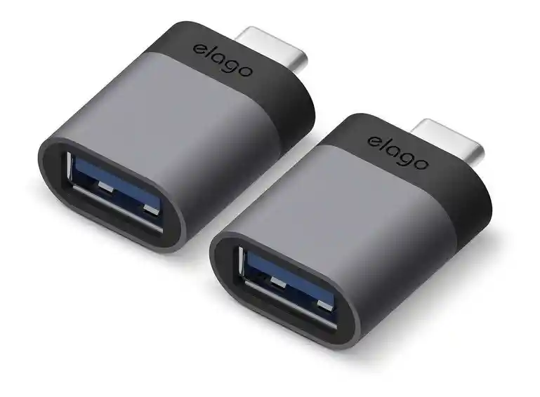 Adaptador De Usb-c A Usb 3.0 X 2 Unid Mini Elago Dark Gray