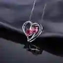 Collar Para Mujer Estilo Romántico Dije Corazón Con Cristales