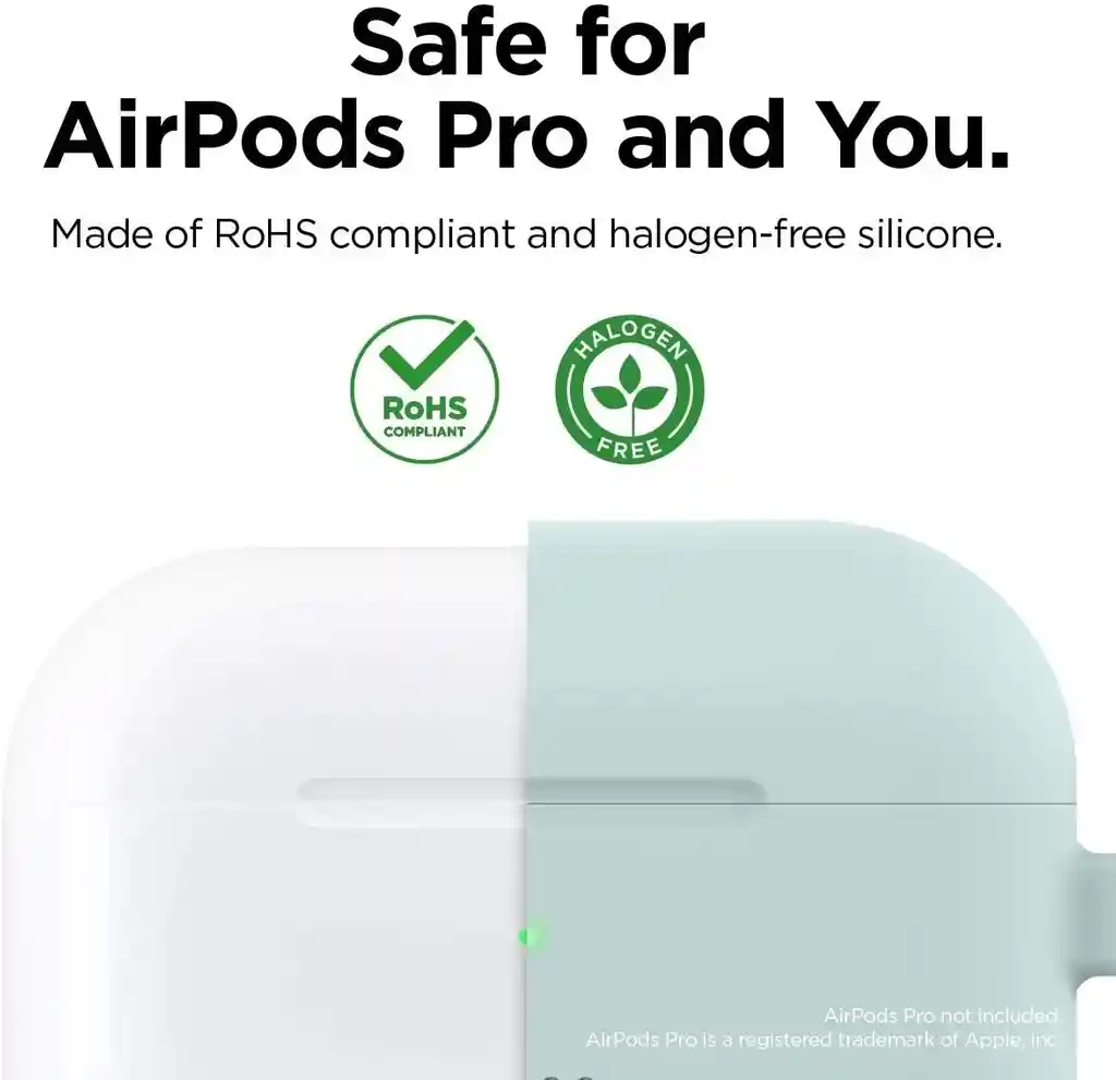 Elago Estuche De Silicona Para Airpods Pro Con Arnes En Verde Menta