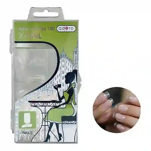 Uñas Postizas Para Manos Acrílicas Transparentes X 100 Uñas Manicure