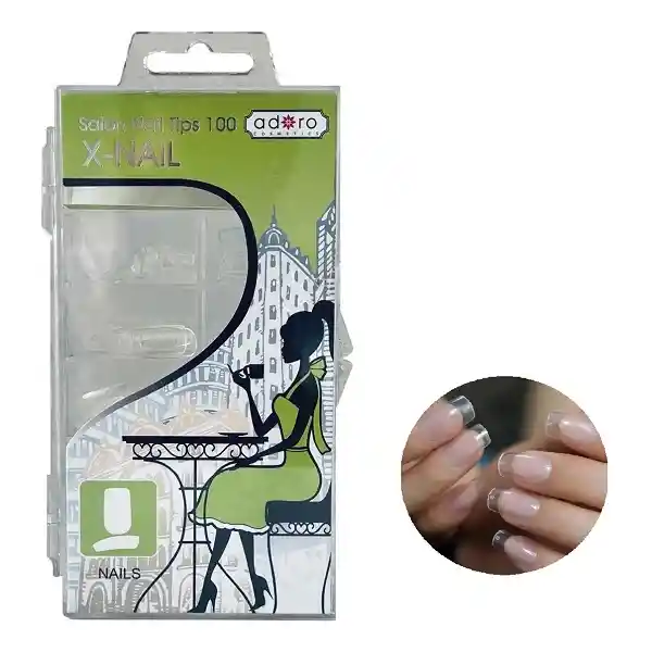 Uñas Postizas Para Manos Acrílicas Transparentes X 100 Uñas Manicure