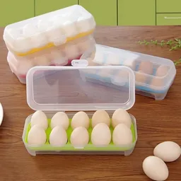 Huevera Organizador Porta Huevos X10 Con Tapa Cocina Nevera