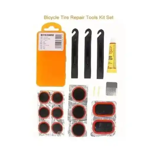 Kit Herramienta Despinche Bicicleta Estuche 9 En 1 Parches