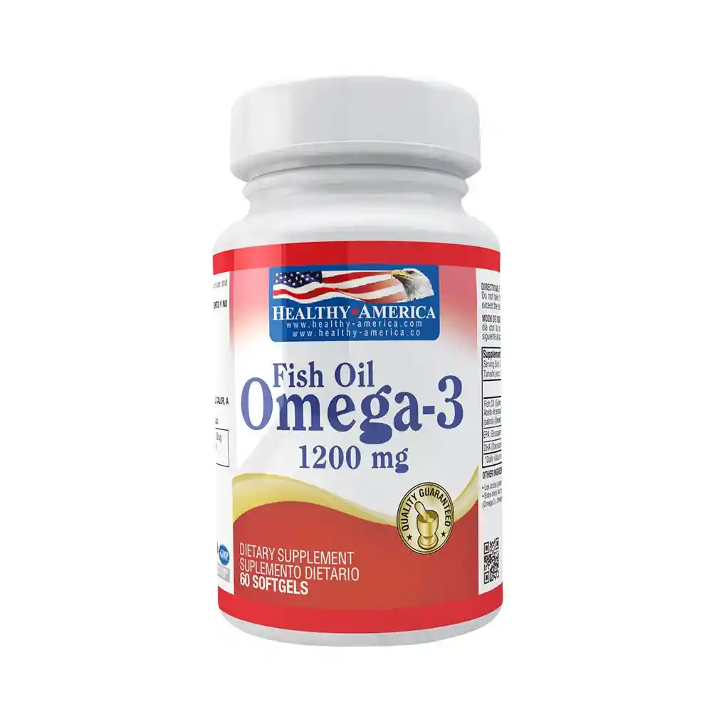 Omega 3 1200mg 60 Sof Healthy America