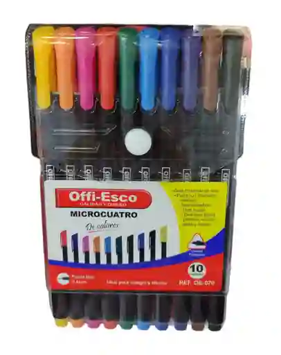 Micropunta Offi-esco X 10 Colores