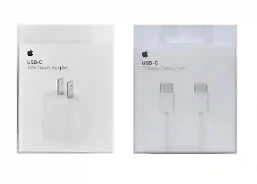 Ipad Cargador Original Apple 18w + Cable Tipo C 1m Con Conector Usb-c