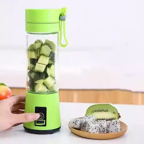 Mini Licuadora Portatil Recargable Usb Para Jugos Y Batidos - Verde