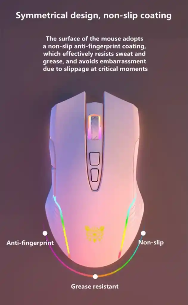 Pad Mouse Gamer De Diseño 35cm *25cm + Mouse Rosa Inalámbrico Onikuma