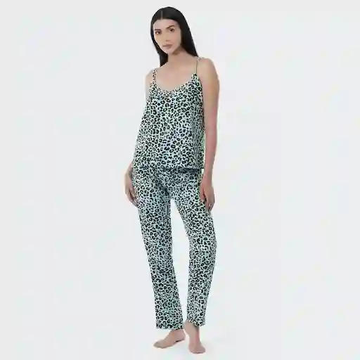 Pijama Top & Pantalón Leopardo - Talla S