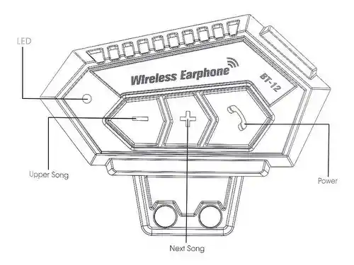 Intercomunicador Inalámbrico Bluetooth De Casco Moto Bt-12
