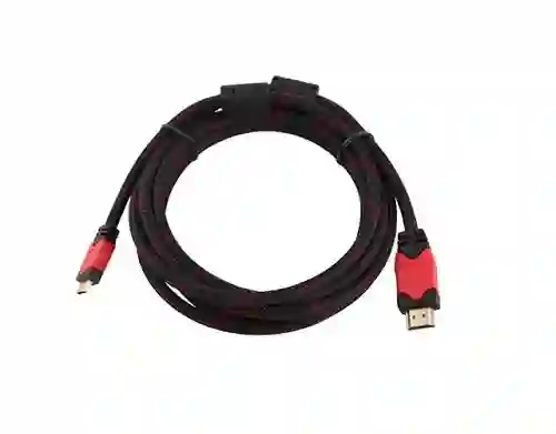 Cable Hdmi Grueso Negro Rojo 1.5 Metros