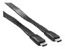 Cable Hdmi Plano De 3 Metros Ofa En Negro