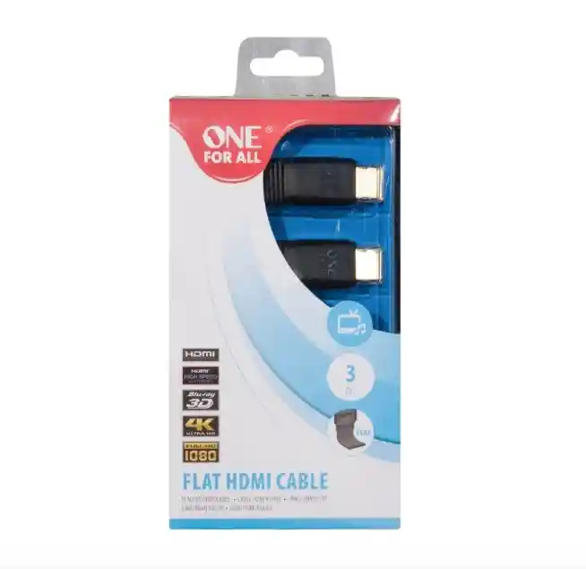 Cable Hdmi Plano De 3 Metros Ofa En Negro