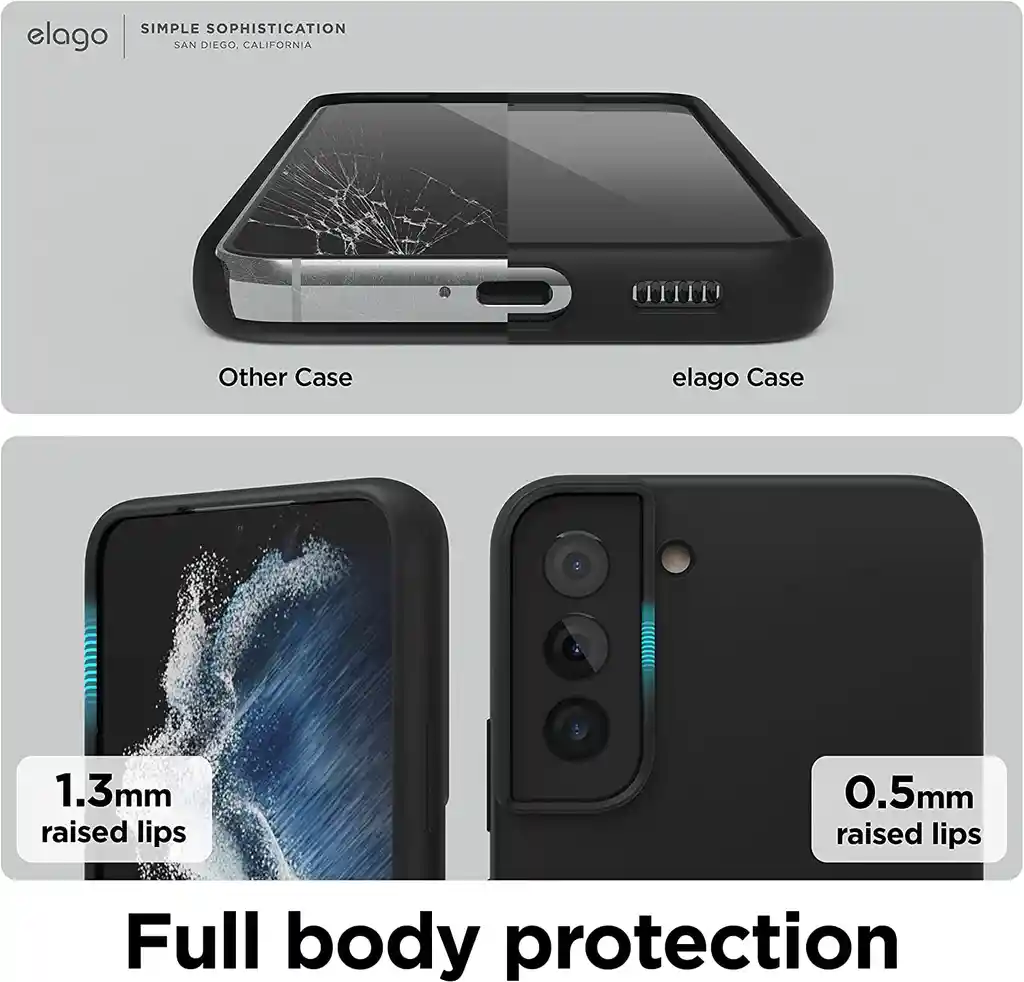 Galaxy Estuche Para S22 Plus Silicone Case Elago En Negro