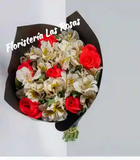 Rosas Y Astromelias En Bouquet
