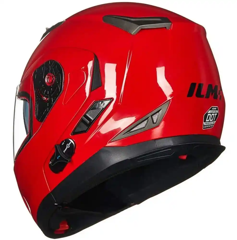 Casco De Moto Intercomunicador Radio Fm Doble Visor Abatible, Talla-l