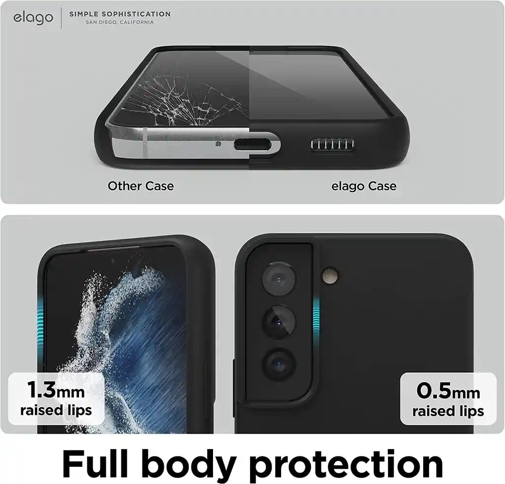 Galaxy Estuche Para S22 Silicone Case Elago En Negro