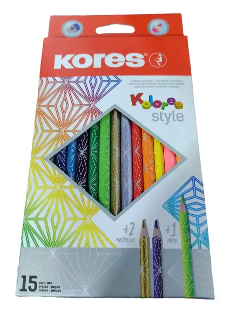 Kores Colores Triangulares X 15 Und