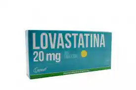 Lovastatina 20 Mg X 20 Tabletas