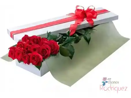 Rosas Rojas X12 En Caja