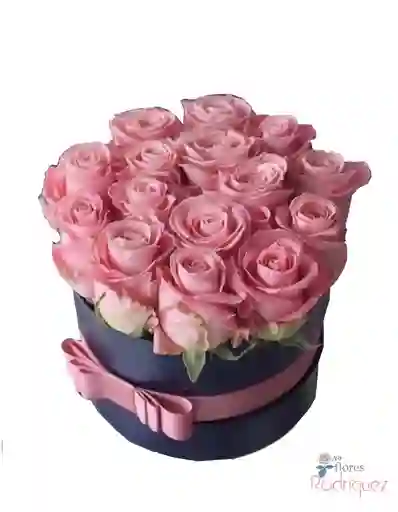 Rosas Rosadas En Caja