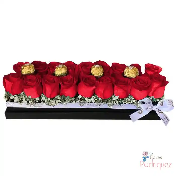 Caja De Rosas Amor Y Chocolate