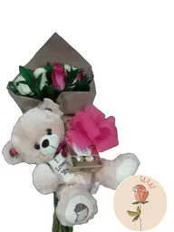 Rosas,peluche Y Chocolate Para Mi Pareja