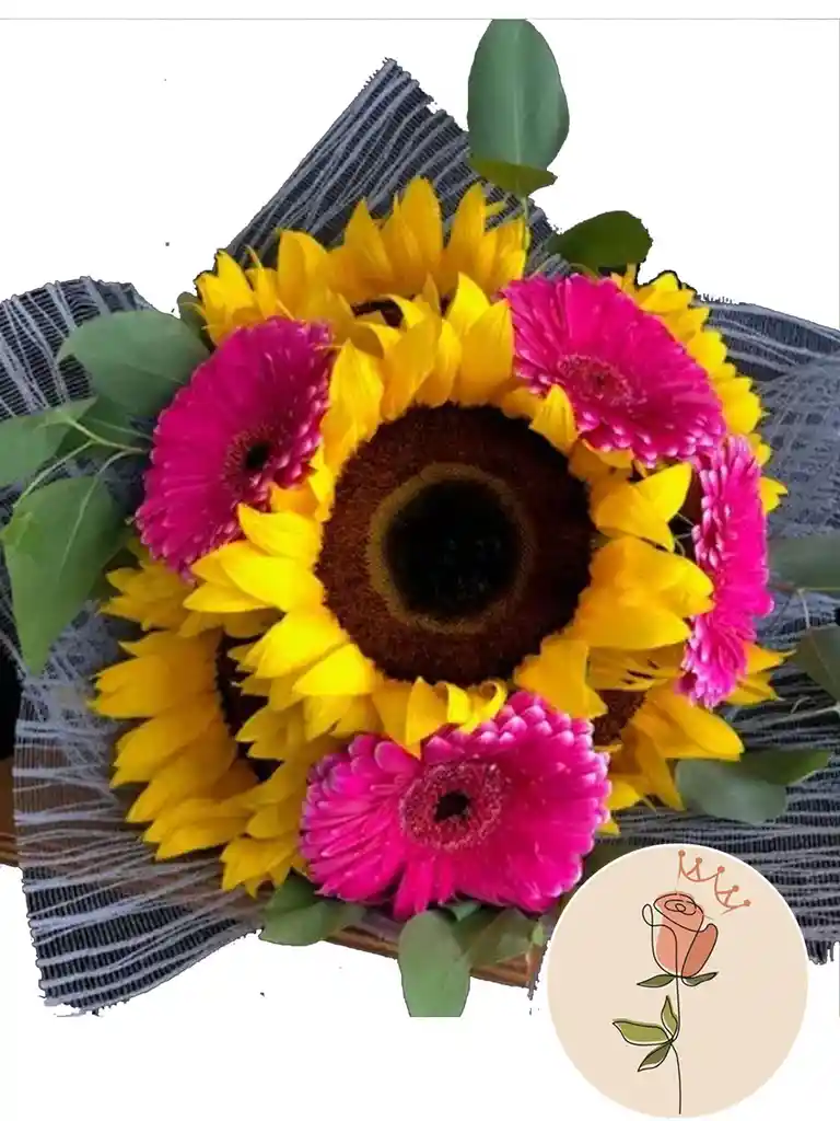 Girasoles Y Gerberas Fucsias