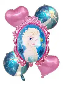 Kit De 5 Globos Frozen - Fiesta Cumpleaños