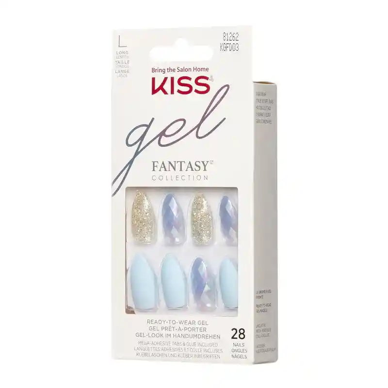 Kiss Glam Fantasy Diamond Nails Ligth Blue