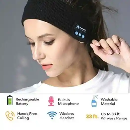 Diadema Con Bluetooth Para Deporte Y Dormir Audifonos Sonido