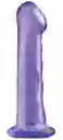 Consolador 17 Cm. Basix Con Succión Morado.