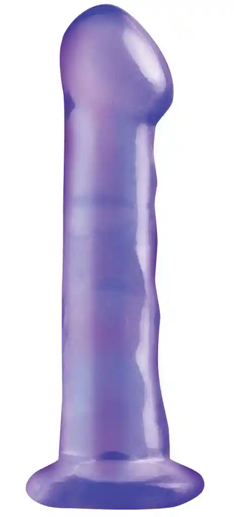 Consolador 17 Cm. Basix Con Succión Morado.